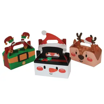 Noel Temalı Hediye Paketleme Noel Hediye Kutusu Noel Hediye Kutusu Noel Karton Hediye Şeker Kurabiye Kutuları Hediyeler için