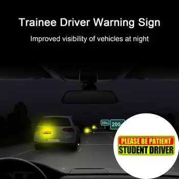 Çıkarılabilir Araba İşareti Yansıtıcı Araba Çıkartmaları Temel Manyetik İşaretler Yeni Sürücüler için Geliştirmek Yol Güvenliği ile Stajyer için Araba için