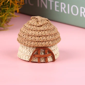 Mantar Ev Evler Figürler Minyatürleri Mikro Peyzaj DIY Reçine El Sanatları Bahçe Çim Süsler Peri Dollhouse Ev Dekor