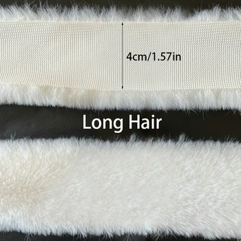 Yapay Kürk Şerit Bantlar süs kumaşı Rulo Peluş Kürk Şerit Uzun Peluş Kürk Kumaş Kabarık Kırpma Kış Kostüm DIY Zanaat