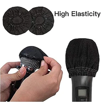 200 Adet Tek Kullanımlık Mikrofon Karaoke İçin el mikrofonu koruyucu bone Kapakları