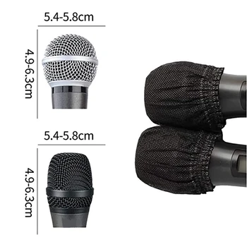 200 Adet Tek Kullanımlık Mikrofon Karaoke İçin el mikrofonu koruyucu bone Kapakları