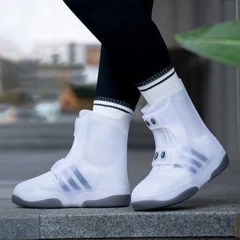 Yeni Dayanıklı TPE Ayakkabı Kapakları Unisex Su Geçirmez Galoş Yağmur Ayakkabıları Yeniden Kullanılabilir Taşınabilir Yıkanabilir Anti Patinaj Çizme Ayakkabı Galoş Kapakları