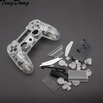 PS4 V1 Denetleyici Özel Şeffaf Şeffaf Konut Shell Kapak Kılıf Tamir mod seti Sony PS4 Sınırlı Sayıda
