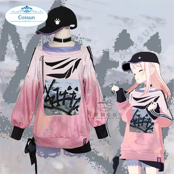 Oyun Projesi Sekai Akiyama Mizuki Cosplay Kostümleri PJSK MZK Cosplay Elbise Şapka İle Anime Giyim Custom Made
