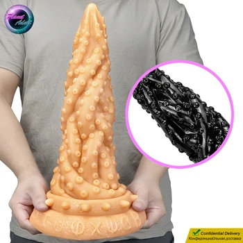 36 * 12 cm Büyük Ahtapot Tentacles Çağırmak 'Cthulhu' PVC Yapay Penis Anal Plug Vajina mastürbasyon için seks oyuncakları Kadınlar için Eşcinsel Mastürbasyon