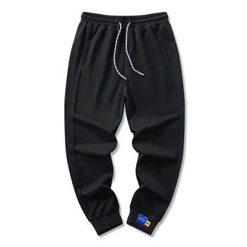 Erkek Moda 2023 Sonbahar Bahar Kadife düz pantolon Sweatpants Streetwear Joggers Spor Boy 7XL 8XL Harajuku Pantolon
