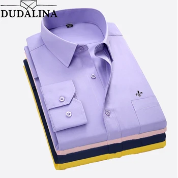 Camisa Erkekler Uzun Kollu Gömlek Slim Fit Tasarım Katı İş rahat elbise Gömlek Erkek Sosyal Marka Erkek Giyim