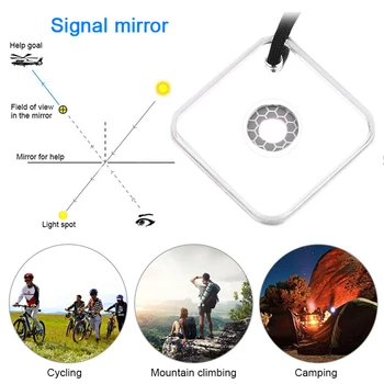 Yeni Pratik Açık Acil Survival Yansıtıcı Sinyal Ayna Yürüyüş Kamp Ilk Yardım Malzemeleri
