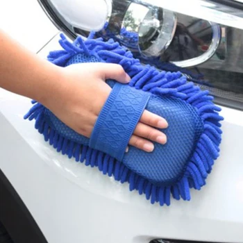 1 ADET Araba Yıkama süngeri Fırça Yumuşak Şönil Mikrofiber Mavi Araba yıkama süngeri Bakım Yıkama Fırçası Ped Temizleme Yıkama Araçları