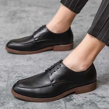 Brogue Lace Up İtalyan Erkek rahat ayakkabılar Erkekler Oxfords Hakiki Deri Elbise Ayakkabı Lüks Marka Moccasins Loafer'lar Artı Boyutu 38-48