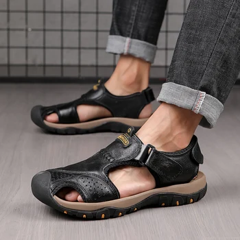 2023 Yeni Yaz Örgü nefes alan günlük ayakkabılar erkek Rahat Sandalet Erkekler Moda Ayakkabı Erkekler Açık Sandalet Erkek Sandalias