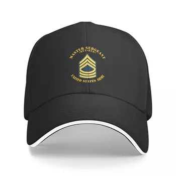 Yeni Ordu-Enlisted-MSG - Master Çavuş - Mavi-Emekli beyzbol şapkası siyah Rugby Kabarık Şapka doğum günü Erkek Kap kadın
