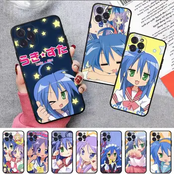 anime Şanslı Yıldız telefon kılıfı için iPhone 14 11 12 13 Mini Pro XS Max kapak 6 7 8 artı X XR SE 2020 Funda Kabuk