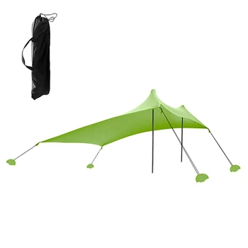 1 Takım plaj çadırı Güneş Barınak Gölgelik Kum Torbası Çapalar İle tente çadır UPF 50 + Koruma Açık Yürüyüş Kamp 6. 9x5. 6ft