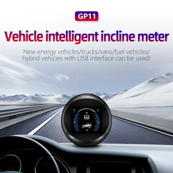 HD GPS HUD Araba GP11 Head-Up Ekran Araç Akıllı eğim Ölçer Dijital GPS Kilometre Aşırı Hız uyarı alarmı Fonksiyonu