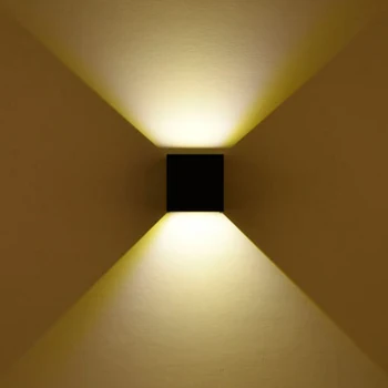12W LED duvar ışık monte alüminyum AC85-265V ayarlanabilir Modern kapalı duvar lambaları oturma odası sundurma dış aydınlatma