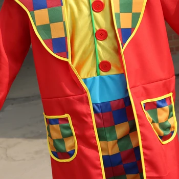 JustSaıyan Cadılar Bayramı Cosplay Kostümleri Yetişkin Erkek Komik Sirk Palyaço Tatil Sahne Performansı Karnaval Parti Şaka Elbise Hiçbir Peruk