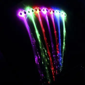 1 ~ 5 ADET saç ışık noel süslemeleri LED kafa bandı parti Hairlights cadılar Bayramı parlayan örgü klip Neon doğum günü flaş ışıkları