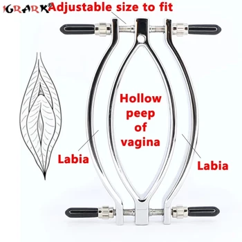 Paslanmaz Çelik Klitoris Kelepçe Vajina Açacağı Metal Labia Kelepçeleri BDSM Kölelik Seks Oyuncakları Klitoral Stimülatörü Açık Pussy Yetişkin Oyunları