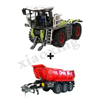 Yeni MOC47448 / MOC-8830 Yapı Taşı Tarım Aracı Traktör Damperli Römork Montaj Modeli Yetişkin çocuk Oyuncak DIY Hediye