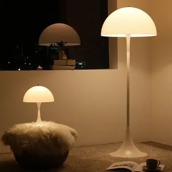 Modern LED mantar zemin yatak odası için lamba oturma odaları beyaz Minimalist masa lambası ev dekor çalışma okuma ayakta ışık