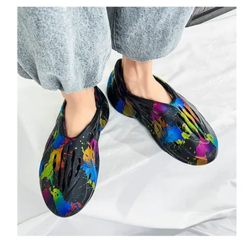 2023 Yeni Moda Erkek Yaz Sandalet Renkli plaj ayakkabısı Rahat platform sandaletler Ayakkabı Erkekler için