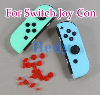 1 takım Yedek Şeffaf SL SR ABXY Düğme Seti NS JoyCon Denetleyici Kabuk Nintendo Anahtarı Joy con Şeffaf Düğmeler