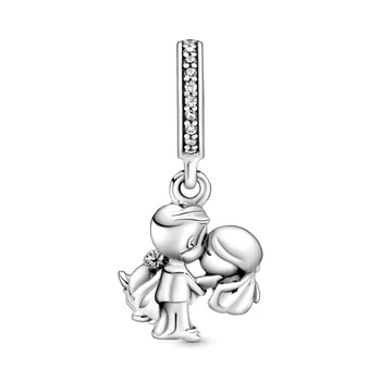 Fit Pandora Takılar Gümüş 925 Orijinal Yeni 2024 Güzel Küçük Erkek ve Kız Gümüş Boncuk Moda DIY Takı Yapımı kadınlar için