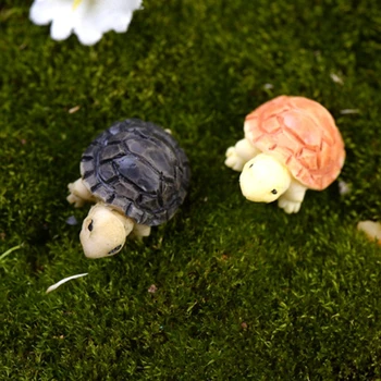 Küçük Kaplumbağa Yosun Süs Heykelcik mutfak tezgahı Dekor doğum günü hediyesi Ev Yatak Odası Ofis için Bir Damla Nakliye
