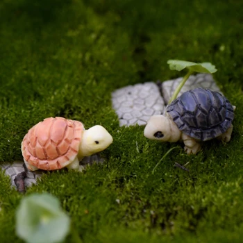 Küçük Kaplumbağa Yosun Süs Heykelcik mutfak tezgahı Dekor doğum günü hediyesi Ev Yatak Odası Ofis için Bir Damla Nakliye