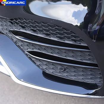 Araba Styling Ön Sis Lambası Dekorasyon Şeritleri Mercedes Benz GLE W167 V167 2020-2023 ABS Dış Tampon Kapak Trim