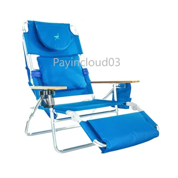 Uzanmış Alüminyum Plaj Sandalyesi-Mavi, 10,8 Lbs,275 Pound, 60,76 X 28,10 X 39,73 inç