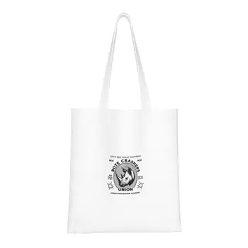 Bote Crashers Birliği Alışveriş Çantaları Tuval Tote Çanta Alışveriş Çantaları Katlanabilir Kullanımlık Kadınlar Omuz Casual Tote seyahat el çantası
