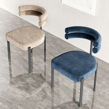 Italyan Lüks Yemek sandalyesi Accent Tasarımcı Dresser Masası Salon sırtlı sandalye Modern Basit Ev Restoran Sillas Mobilya WKDC