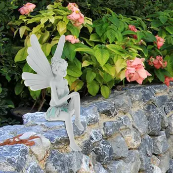 Reçine Bahçe Peri Heykelcik Dekorasyon Çim heykeli Periler Kanat Dekor