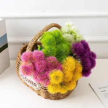 Yapay Karahindiba Buketi İpek Karahindiba Çiçekler Simüle Karahindiba Çiçek Topları Çarpıcı Ev Otel Dekor ile Hiçbir