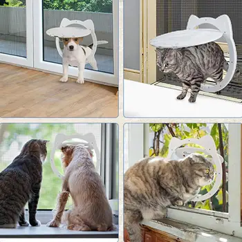 Pet Kapı Kilitlenebilir Pet Kapı Kolay Kurulum Pençe Desen Kapısı Kediler Köpekler için Ideal Ev Yatak Odası için Düz Renk Pet Kapı