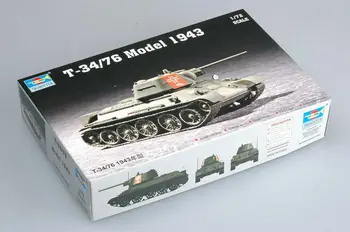 07208 Trompetçi Araba Modeli Plastik 1/72 Sovyet T-34/76 Modeli 1944 Tankı Zırhlı TH07118-SMT2
