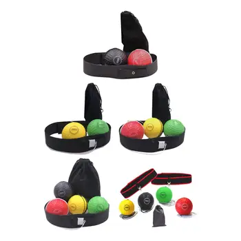 Boks Refleks Topu Kafa Bandı Seti, Refleks Delme Topu, Ayarlanabilir Kafa Bandı, Ev için, Spor Salonu