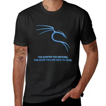 Kali Linux / Sessiz Olmak T-Shirt kore moda hippi elbise artı boyutu t shirt T-Shirt erkekler için pamuk
