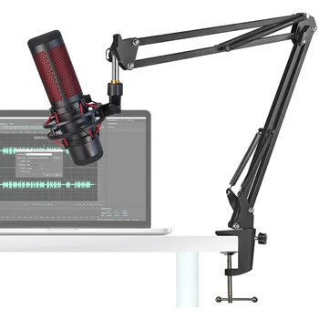 Hyperx Quadcast S mikrofon standı Profesyonel Ayarlanabilir Makas mikrofon bom Kolu İle Uyumlu Hyperx Quadcast Mikrofon Braketi