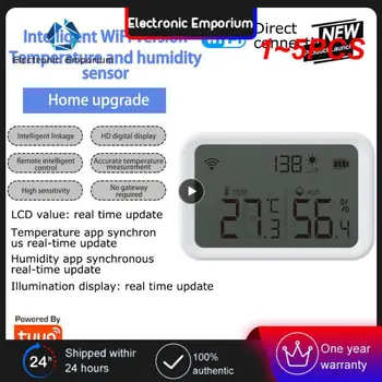 1 ~ 5 ADET Tuya WiFi Zigbee LCD sıcaklık nem Sensörü Lux ışık dedektörü kapalı higrometre termometre ZigBee3. 0 Hub Gerekli