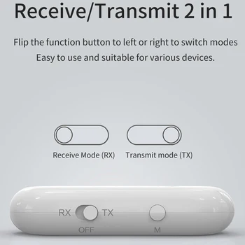 2 in 1 Bluetooth 5.1 Verici Alıcı Handsfree Bluetooth AUX 5.0 Kablosuz 3.5 mm Adaptör Stereo Kulaklık TV Araba Ses