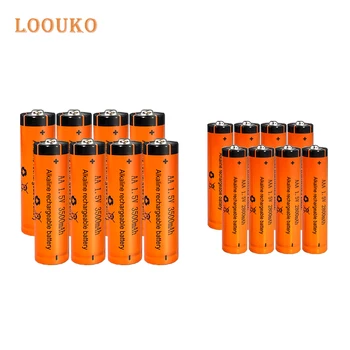 LOOUKO 1.5 V AA +AAA Alkalin şarj edilebilir pil AA3500mAh/AAA2800mAh El Feneri, Oyuncaklar, Saatler, MP3 Çalarlar + USB şarj aleti