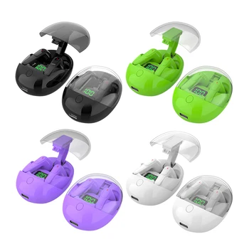 Kablosuz oyun kulaklıkları Su Geçirmez Bluetooth Uyumlu 5.3 Gürültü Azaltma Uzun Pil Ömrü dijital ekran Koşu Spor Salonu için