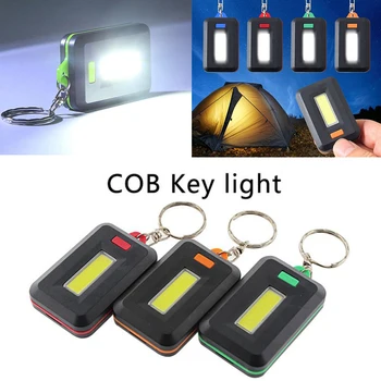 Taşınabilir Mini COB LED Anahtarlık El Feneri Anahtarlık Anahtarlık meşale ışık Lambası Carabiner İle Kamp Yürüyüş Balıkçılık İçin Yeni