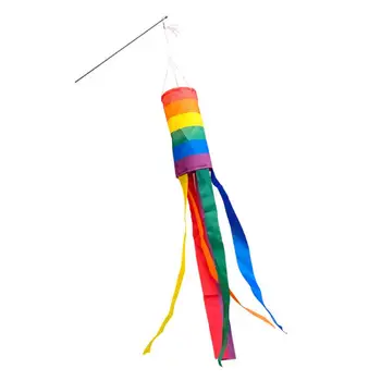 13X88 cm Eşcinsel Philadelphia Philly LGBT Eşcinsel Gurur Gökkuşağı Bayrağı Renkli Windsock Asılı Dekorasyon LGBT Gurur
