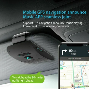 Bluetooth hoparlör eller serbest araç Kiti Güneşlik Klip Kablosuz Ses Alıcısı Hoparlör Yüksek Sesle Müzik Çalar manos libres coche