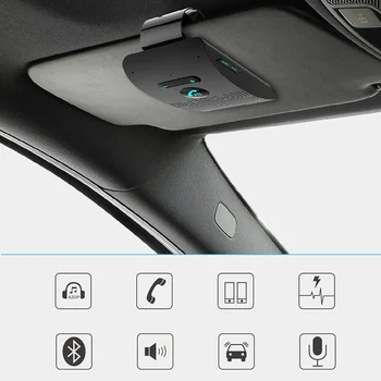 Bluetooth hoparlör eller serbest araç Kiti Güneşlik Klip Kablosuz Ses Alıcısı Hoparlör Yüksek Sesle Müzik Çalar manos libres coche